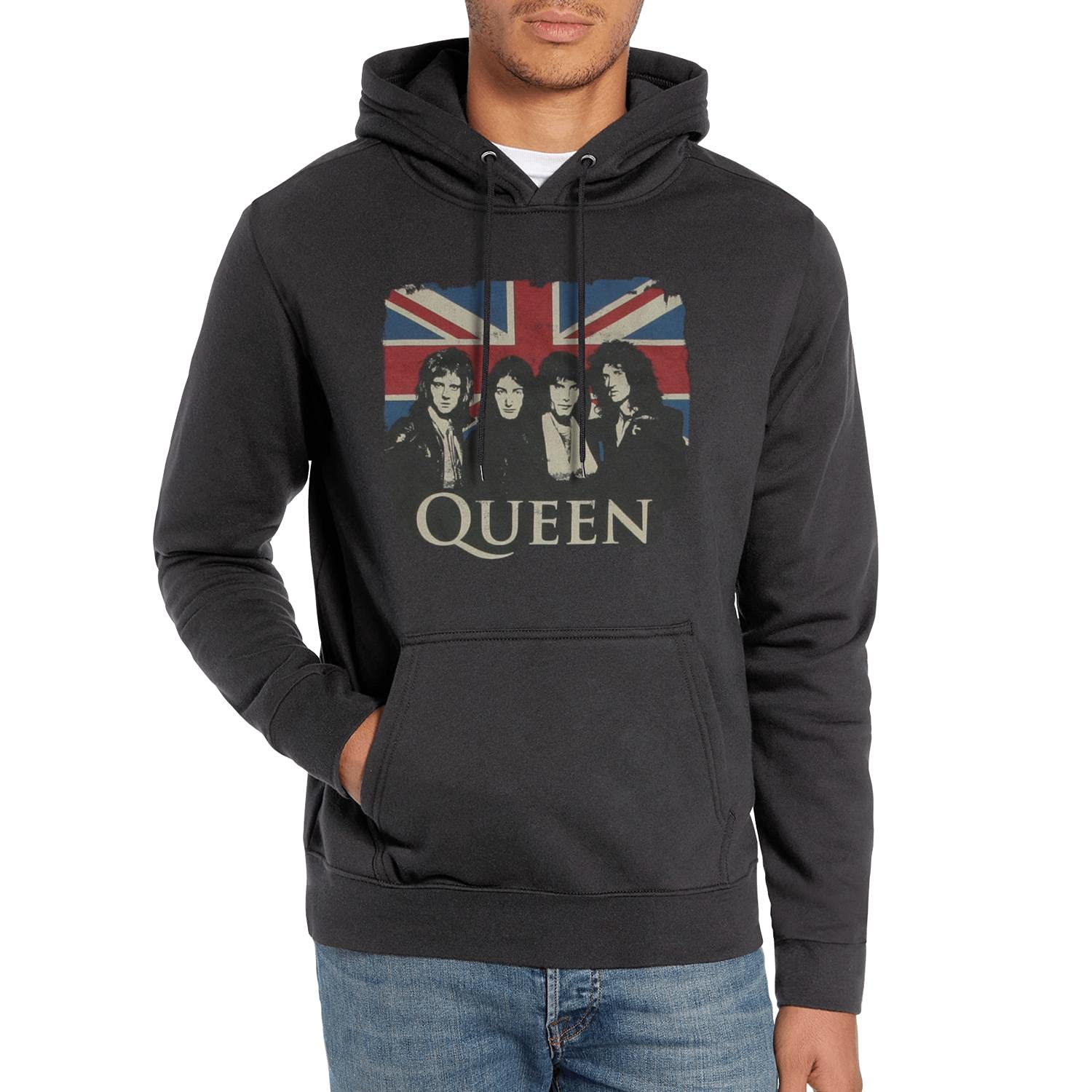 Vintage Graphic Hoodies for Men - Classic Pullover Sweatshirt with Drawstring Hood & Pocket | Casual Streetwear, Gym, Outdoor Activities