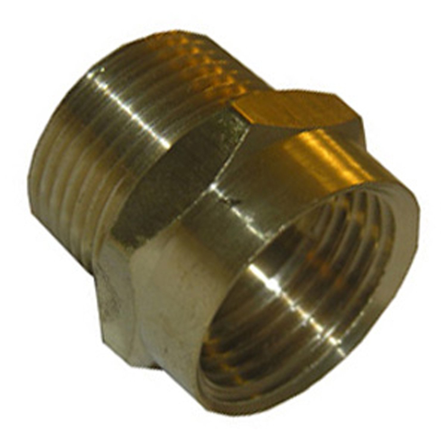 LASCO 15-1715 3/4-Inch Female Garden Hose to 3/4-Inch Female Pipe Thread Swivel Brass Adapter - Heavy Duty Water Hose Connector for Outdoor Faucets, Sprinklers & Irrigation Systems