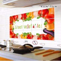 Oil-Resistant Removable Wall Stickers for Kitchen - Fruit & Vegetable Themed Waterproof Decorative Wall Decals - Perfect for Home, Apartment, and Restaurant Decor