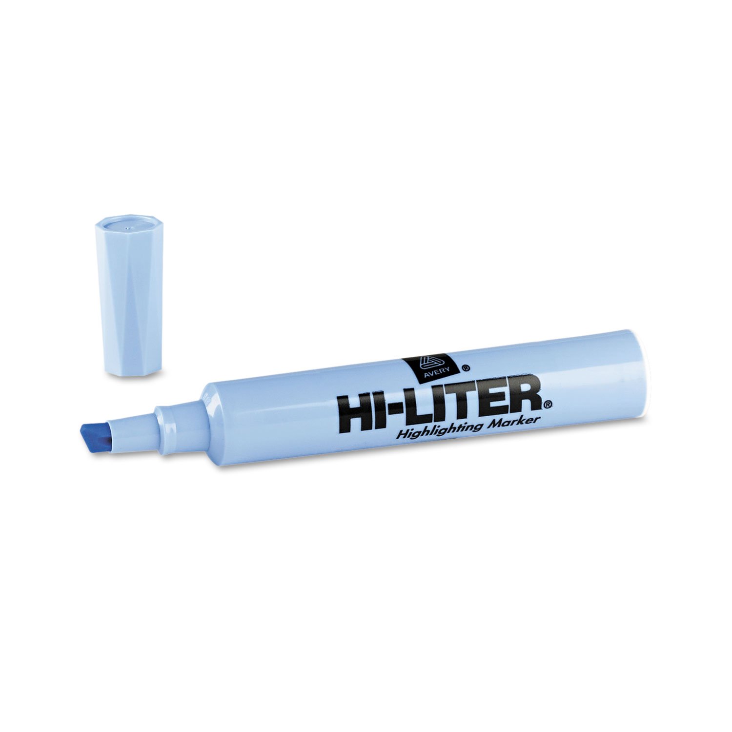 07746 Chisel Tip Desk-Style Highlighter - Pack of 12 with Light Blue Ink - Perfect for Office, School & Study Note Taking