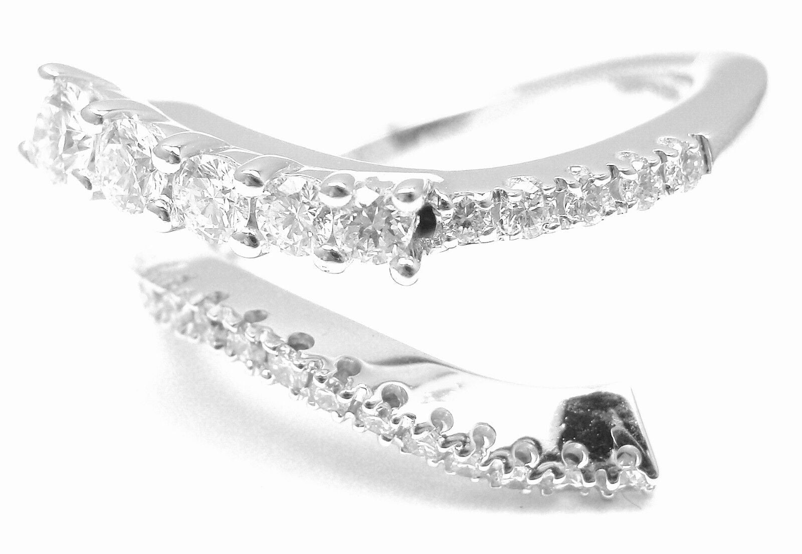 Authentic Damiani EDEN 18k White Gold Diamond Band Ring for Women - Luxury Wedding, Engagement & Anniversary Jewelry Gift