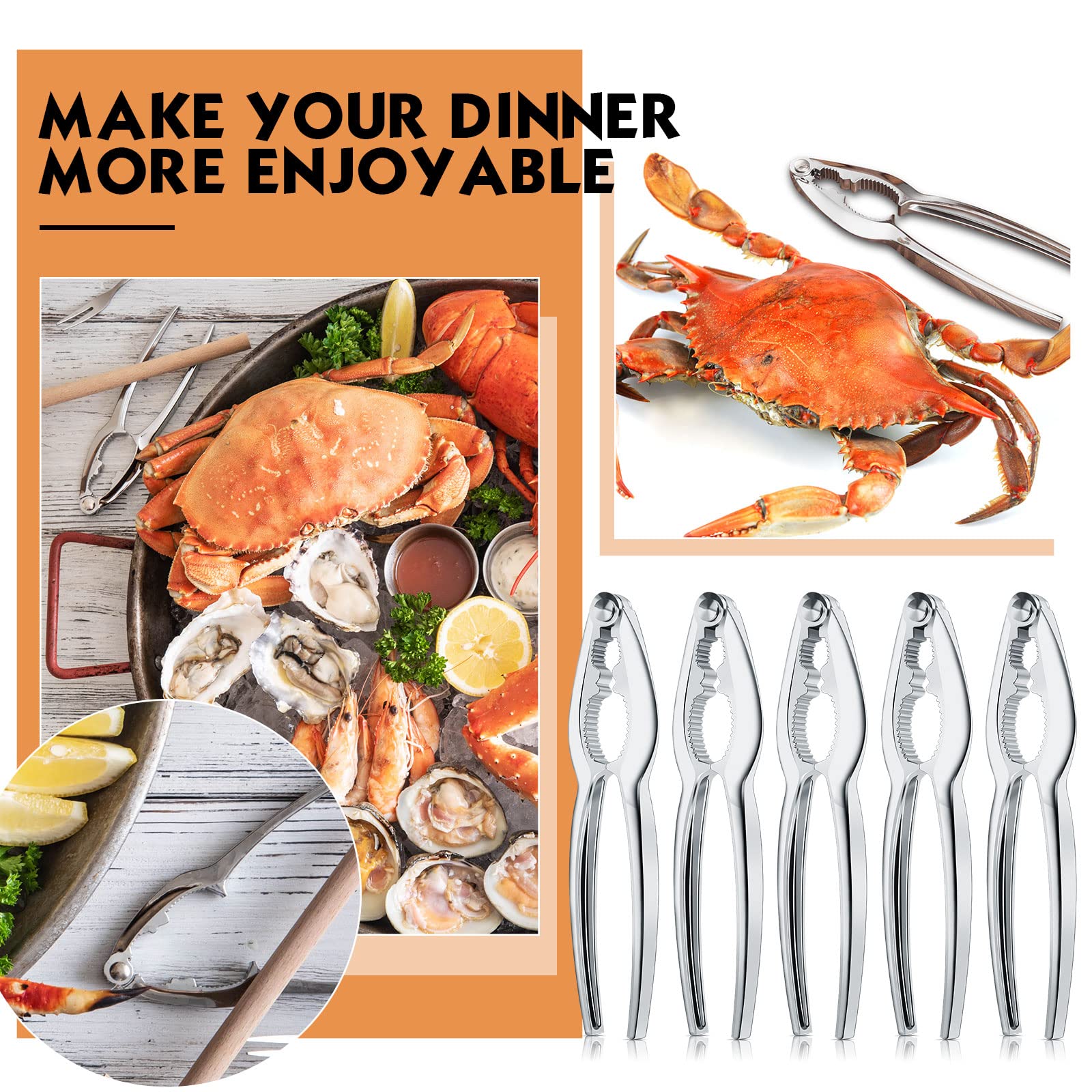 80 Pack Heavy Duty Nut & Crab Crackers - Bulk Crab Leg Claw Crackers Opener Tool for Nuts, Shellfish, Seafood - Perfect for Home, Restaurant & Kitchen Use