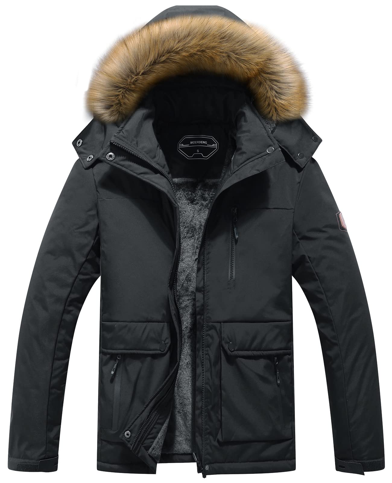MOERDENG Women's Waterproof Ski Jacket - Winter Warm Hooded Snow Coat with Windproof Design for Skiing & Snowboarding - Perfect for Mountain Adventures & Outdoor Winter Sports