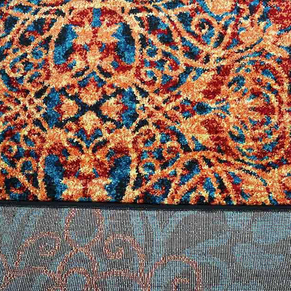 Blossom Machine Woven Rug - Soft Non-Slip Area Rug for Living Room, Bedroom & Nursery - Floral Design Home Decor