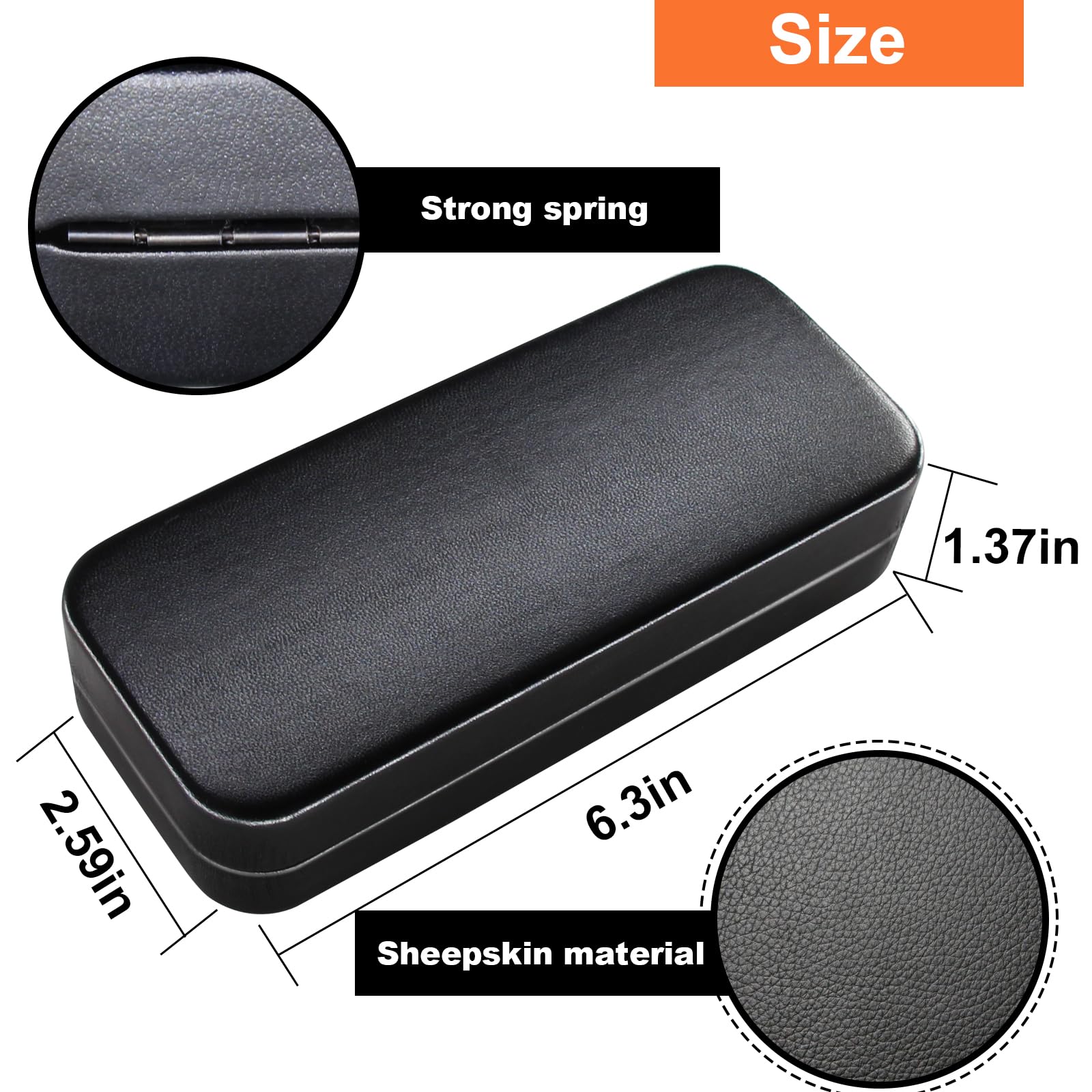 Durable Hard Shell Eyeglass Case with Microfiber Cleaning Cloth - Protective Glasses Storage for Men & Women - Perfect for Travel, Work, and Everyday Use