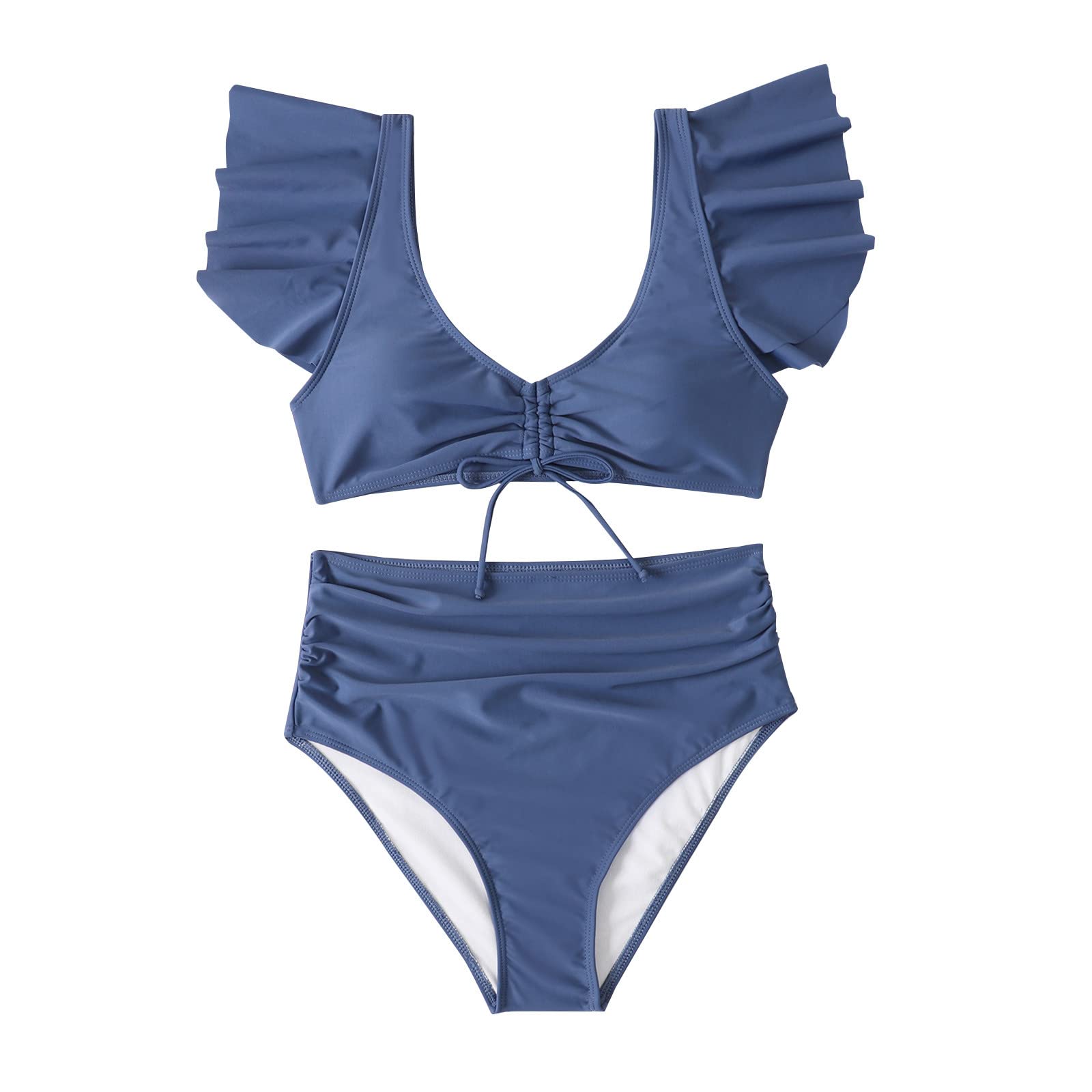 Sexy Women's Colorblock Bikini Set - High Waist Swimsuit for Beach & Pool
