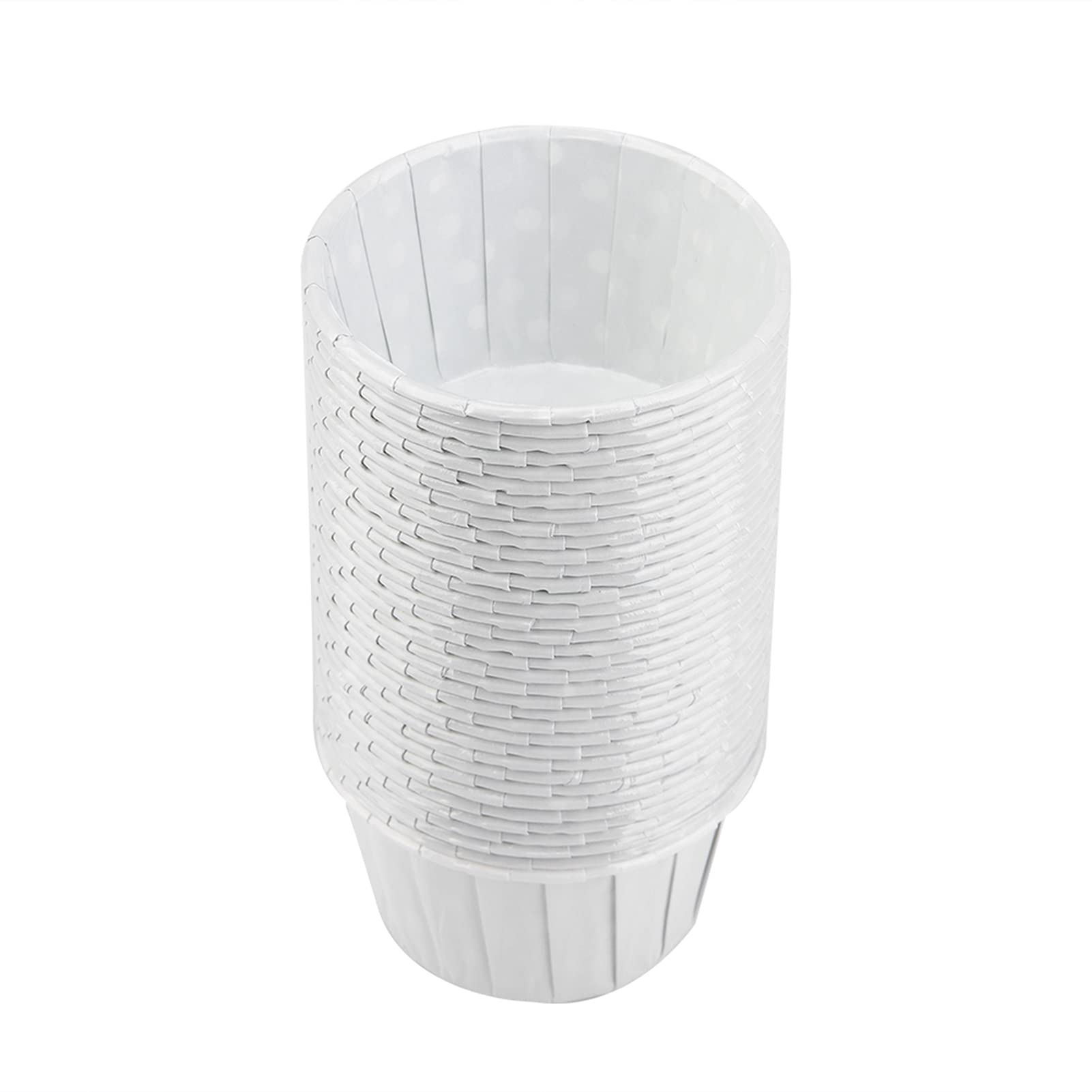 Hyuduo 100PCS Round White Paper Baking Cups for Muffins & Cupcakes - Mini Baking Liners for Home Baking, Parties, Weddings & Festivals - Perfect for Snacks, Desserts & Holiday Treats