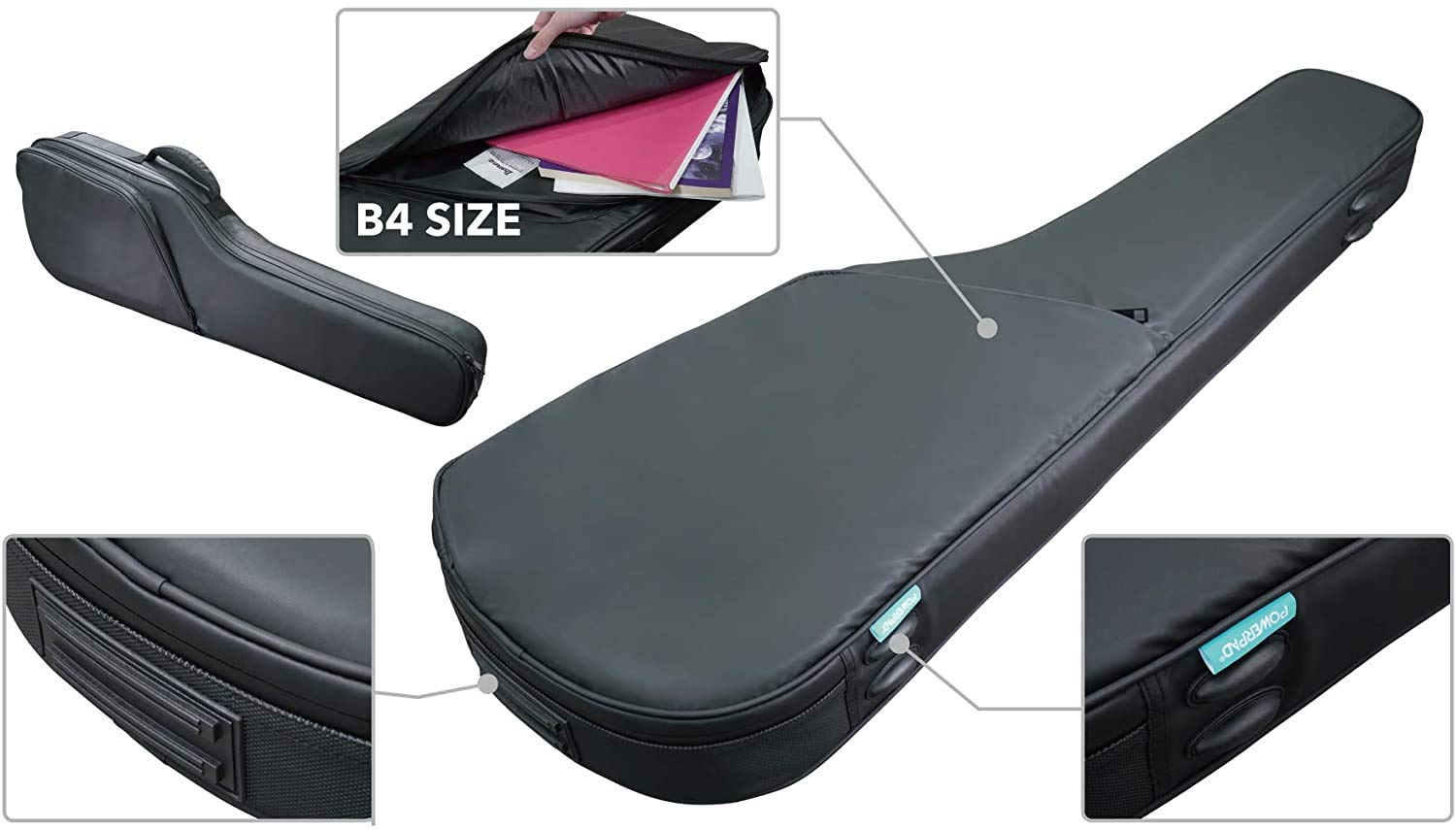IBANEZ POWERPAD® ULTRA Electric Guitar Gig Bag - Durable Padded Case for Electric Guitars - Perfect for Gigging, Travel & Storage