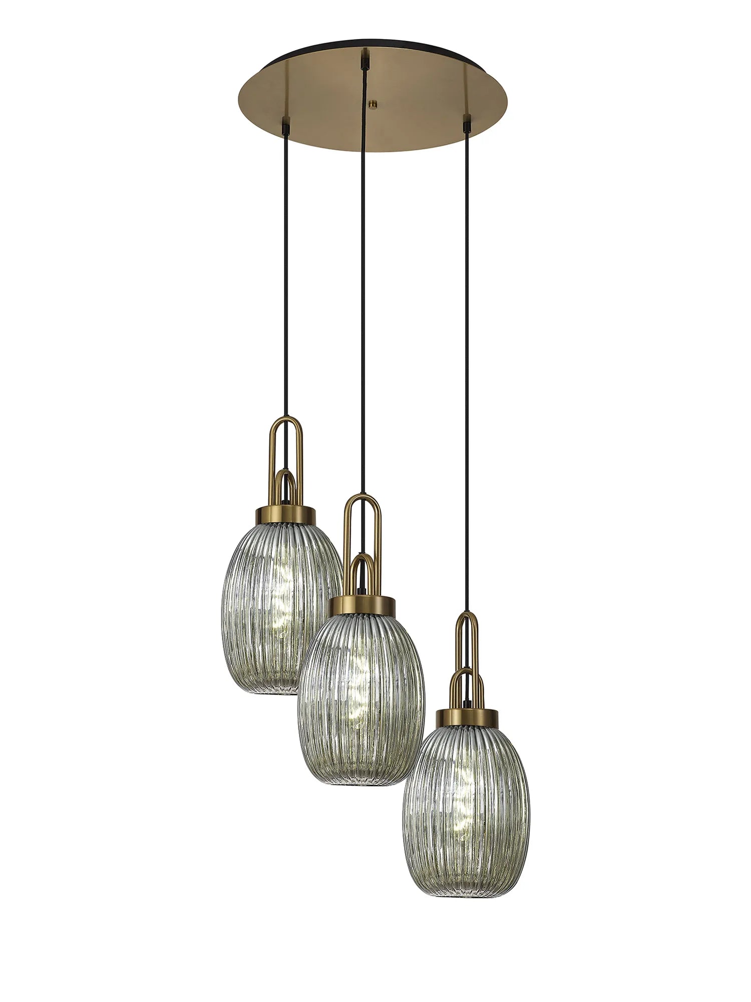 Stylish Cadiz 3-Light Cluster Pendant - Modern Ceiling Lighting Fixture for Dining Room, Kitchen Island & Living Room Decor