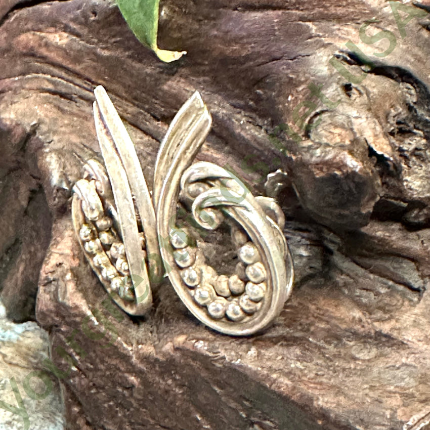 Vintage Mexican Sterling Silver Swirl Earrings Screw Back - Handmade Dangle Earrings for Women, Perfect for Parties, Weddings & Special Occasions