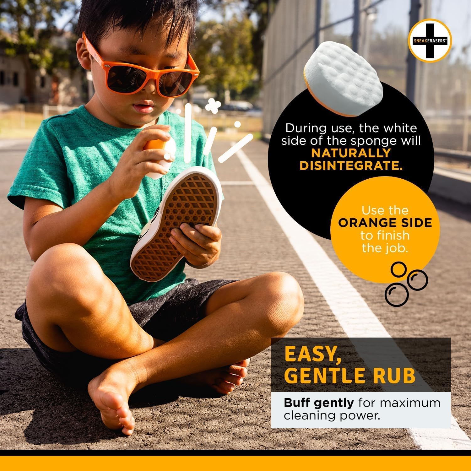 Premium Sneaker Cleaner Kit - SneakERASERS Dual-Sided Sponges for Tennis Shoes & All Sneakers | Gentle Rub Design | 10 Pack | Perfect for Gym, Running & Everyday Shoe Care