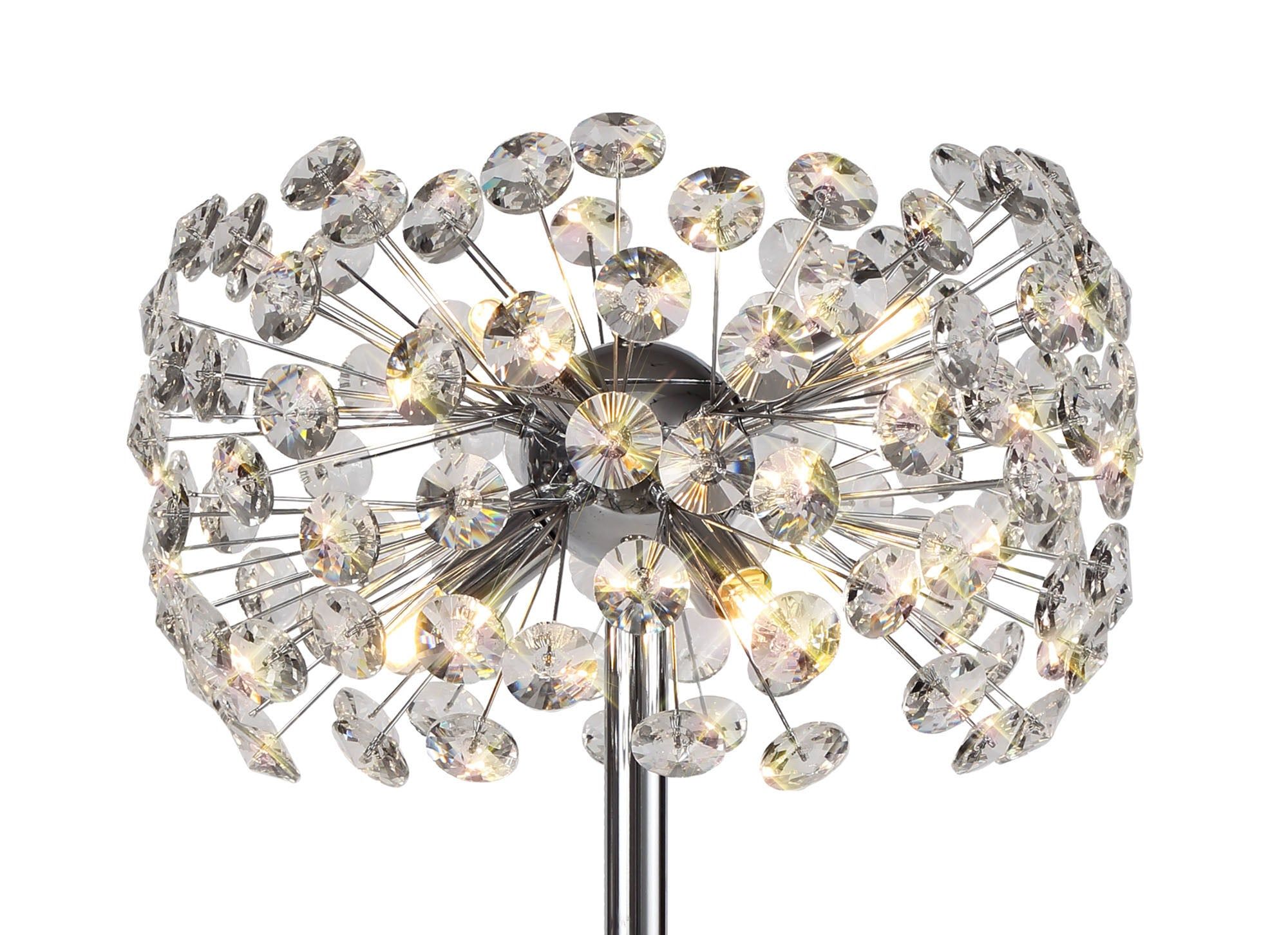 Bellagio 6-Light G9 Table Lamp in French Gold/Crystal & Chrome/Crystal Finish - Elegant Lighting for Living Room, Bedroom, or Dining Room Decor