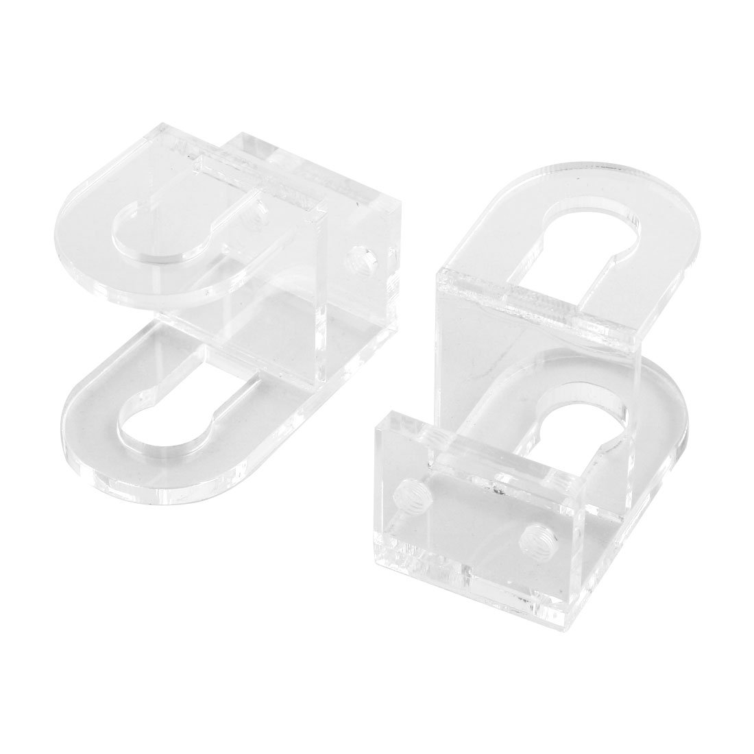uxcell Clear Acrylic Aquarium Hose Holder - Fish Tank Tube Clamp for Water Pipe Fixing (2pcs) - Perfect for Saltwater & Freshwater Aquariums, Hydroponics Systems