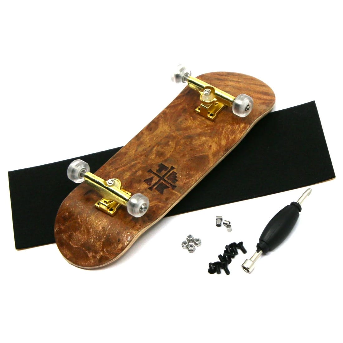Teak Tuning PROlific Fingerboard Complete - Premium Wooden Fingerboard for Skateboard Training | Perfect for Home, Office, and Outdoor Practice