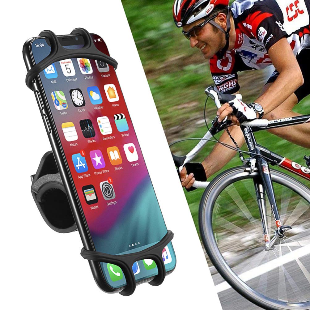 Hemobllo 1pc Silicone Bike Phone Mount Holder - Universal Adjustable Phone Stand for Cycling, Running, Hiking & Outdoor Activities - Secure Storage Rack for iPhone, Samsung & Smartphones