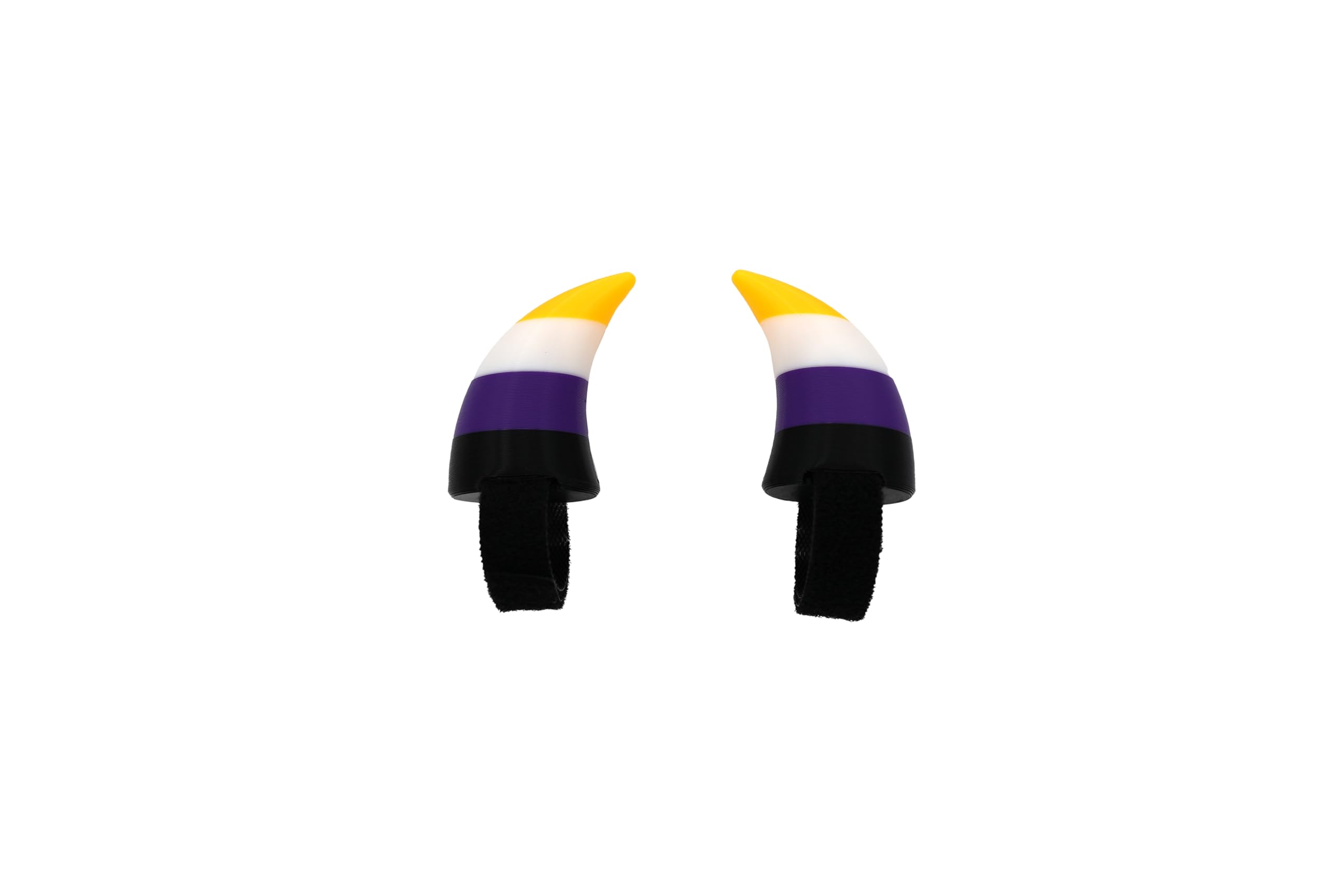Nonbinary Striped Devil Horn Headphone Accessory - Perfect for Halloween, Cosplay & Music Festivals