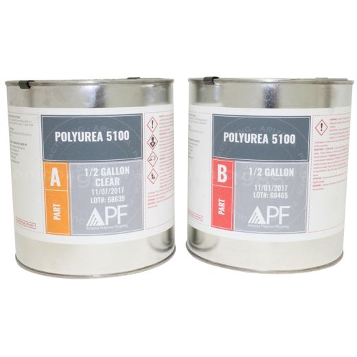 APF Polyurea 5100 Waterproof Coating - High Performance Protective Sealant for Concrete, Roofs & Metal Surfaces | Ideal for Industrial, Commercial & Residential Waterproofing Projects