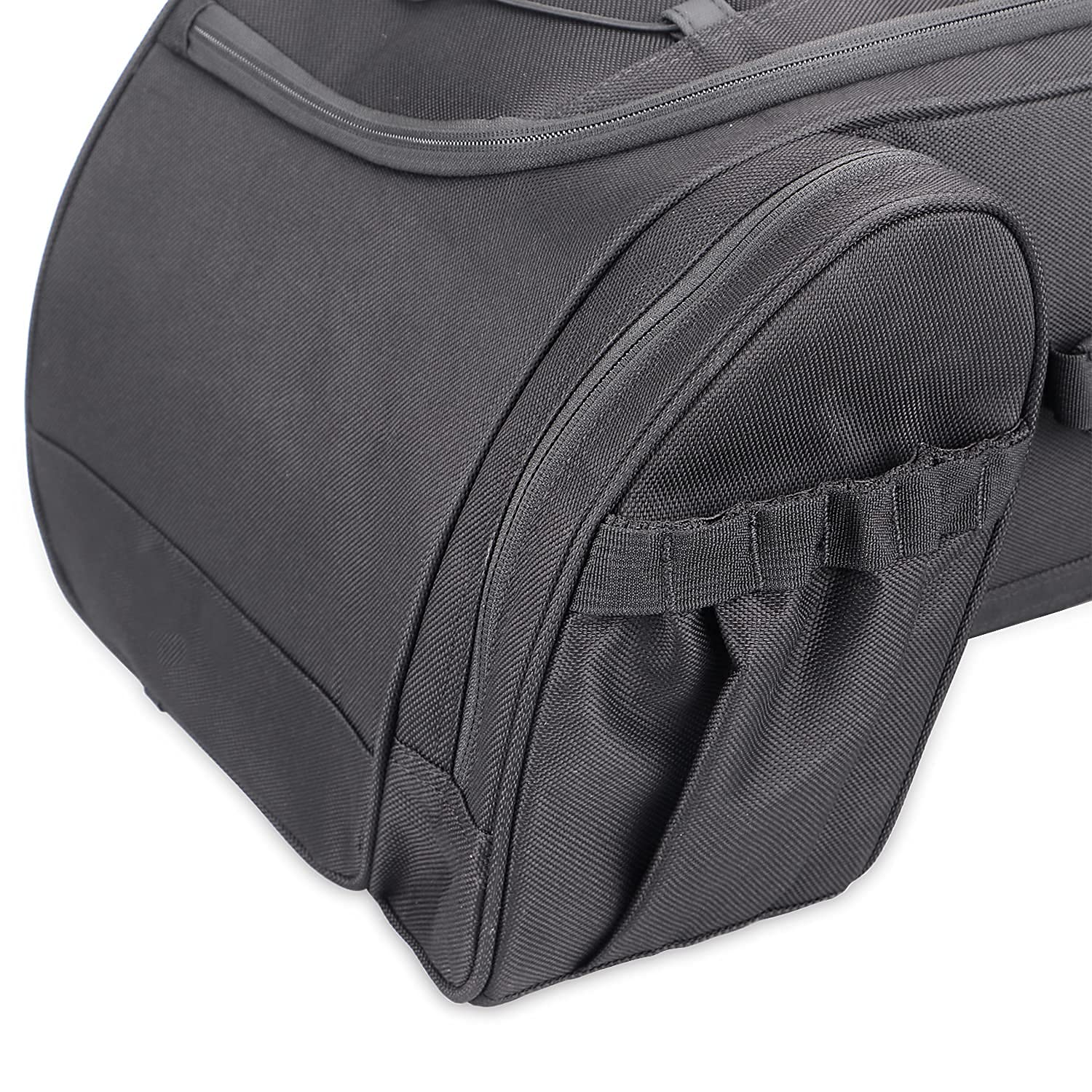 Waterproof Motorcycle Luggage Bag - Heavy Duty Travel Trunk with Rack for Harley Touring, Road King, Electra Glide & Tri Glide - Ideal for Long Distance Rides, Road Trips & Daily Commuting (Black)