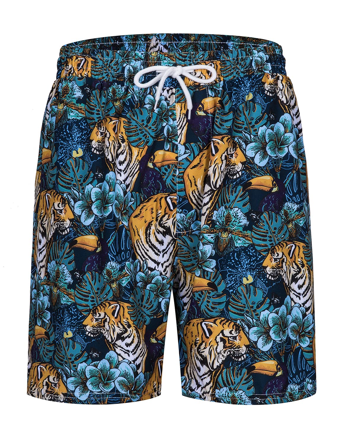 TUNEVUSE Men's Hawaiian Shirts and Shorts Set - 2 Piece Tropical Beach Outfit with Floral Print & Bucket Hat | Summer Vacation Wear for Pool Party, Luau, Cruise & Island Getaway