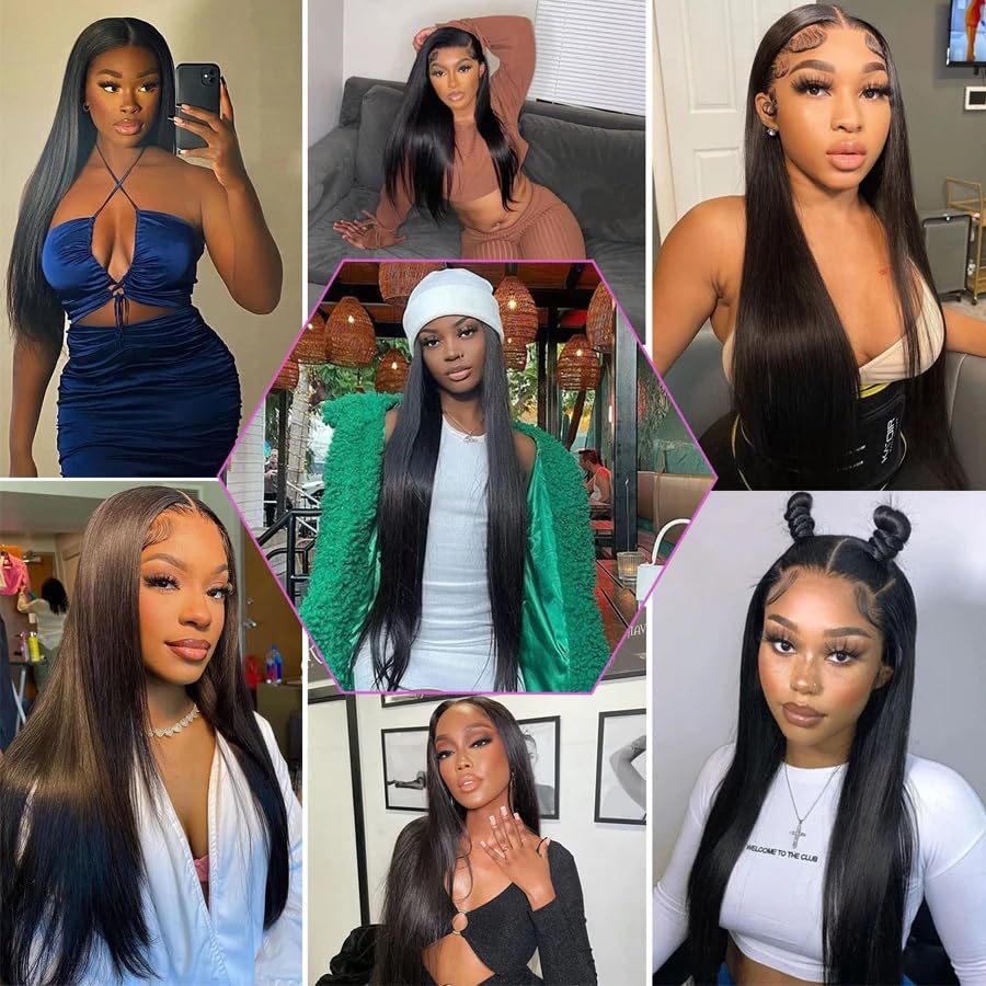 26 Inch Straight Brazilian Virgin Human Hair Bundles - 3 Bundles Deal Unprocessed Weave Extensions for Women | Natural Black Color | Perfect for Daily Styling, Salon Use & Special Occasions