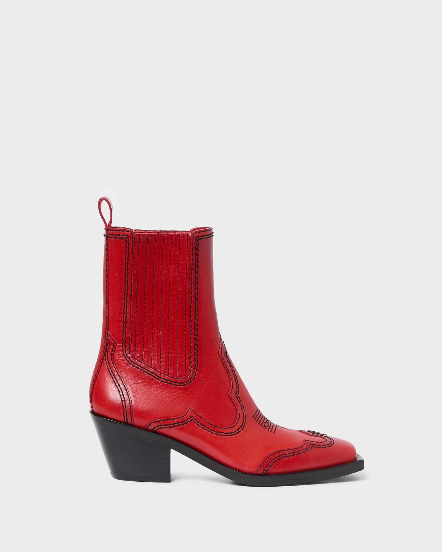 Agnes Red Leather Western Boots for Women - Stylish Cowgirl Boots with Comfortable Fit - Perfect for Country Rides, Rodeos & Western Fashion
