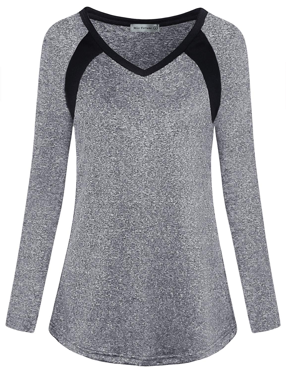 Miss Fortune Women's Active Wear Exercise Top - Breathable Yoga Shirt for Workout, Gym & Running | Comfortable Fitness Clothing for Yoga, Pilates & Cardio