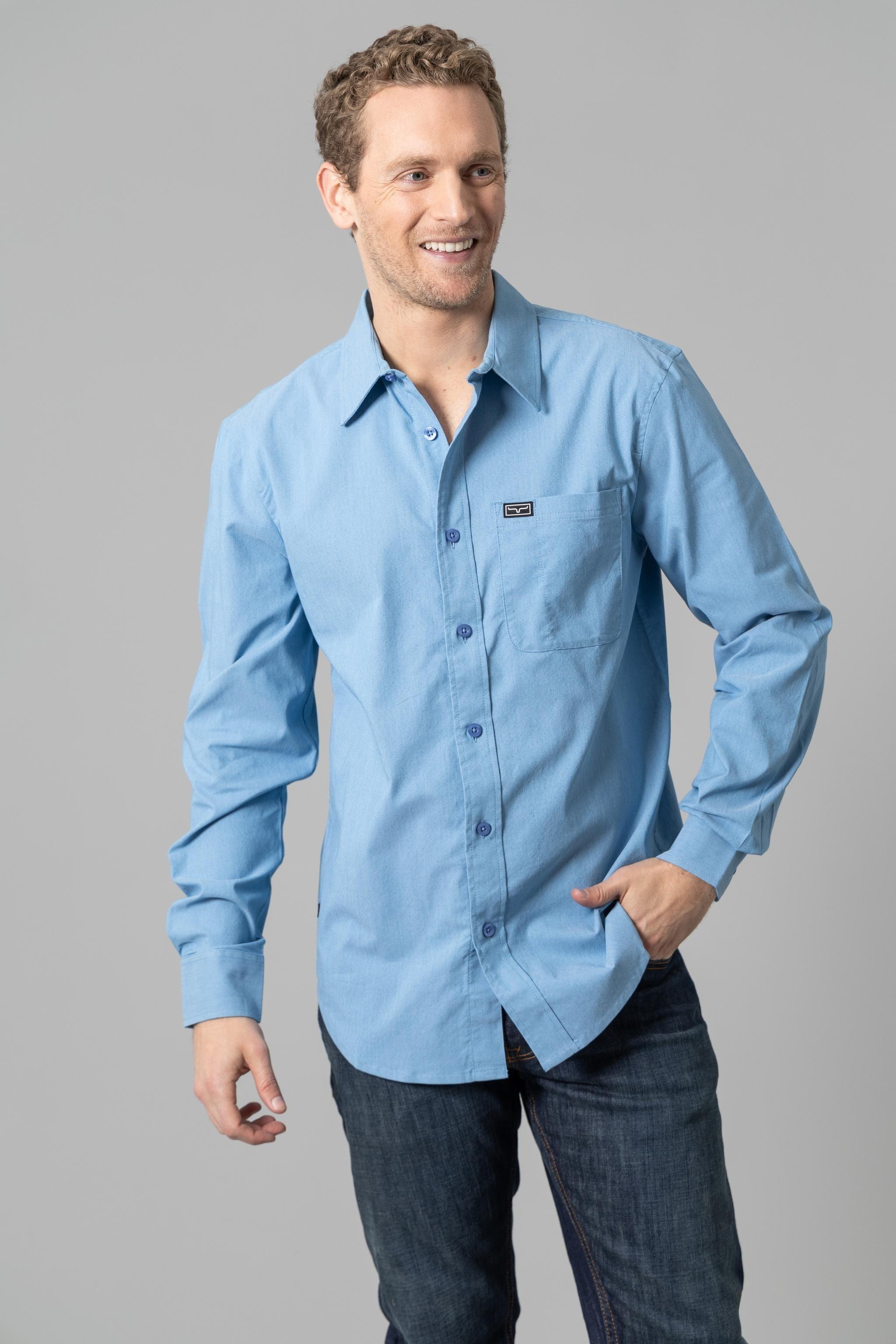 Premium Linville Long Sleeve Dress Shirt for Men - Classic Business Formal Shirt - Office, Interview & Special Occasion Wear