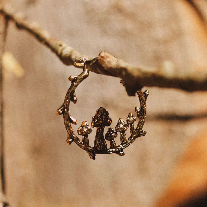 Primal Mushroom Hoop Earrings - Boho Chic Statement Jewelry for Women | Perfect for Festivals, Nature Lovers & Unique Fashion Accessories