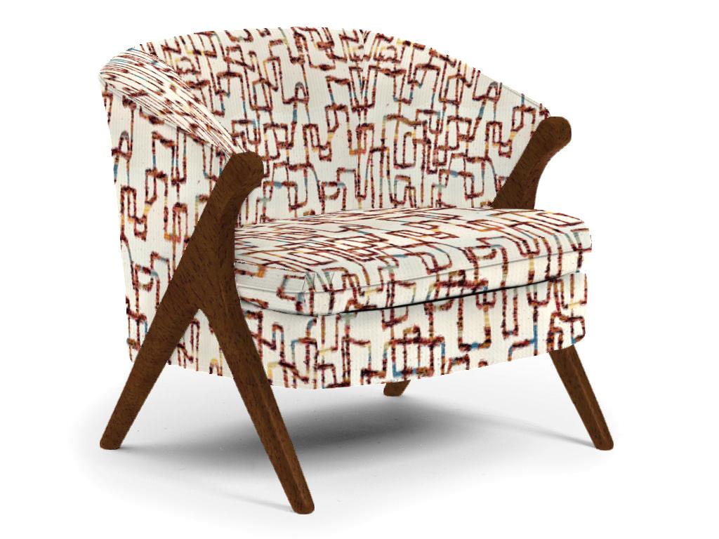 Tatiana Accent Chair - Modern Upholstered Lounge Chair with Wooden Legs for Living Room, Bedroom & Office Decor | Comfortable Reading Chair with Soft Cushions | Perfect for Home, Apartment or Workspace