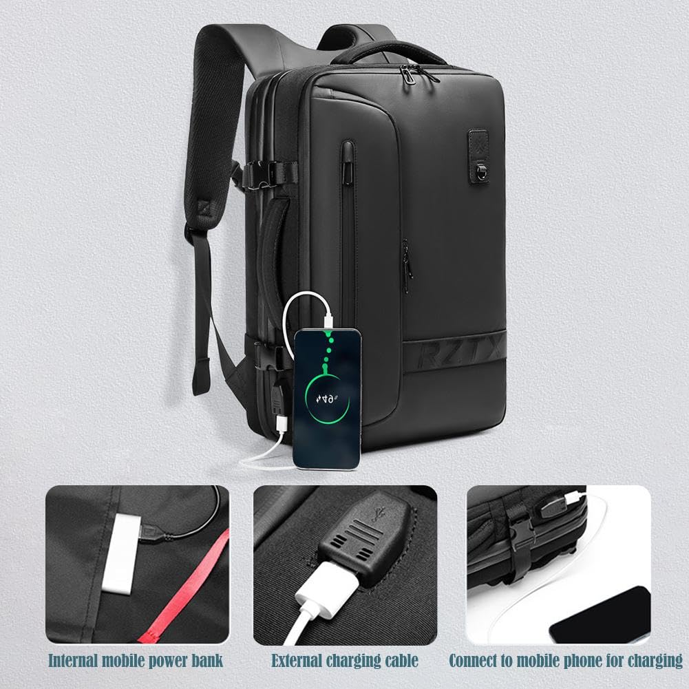 40L Expandable Vacuum Compression Backpack - Waterproof Travel Backpack with Shoulder Straps for Hiking, Camping & Outdoor Adventures | Vacuum Seal Technology Saves Space