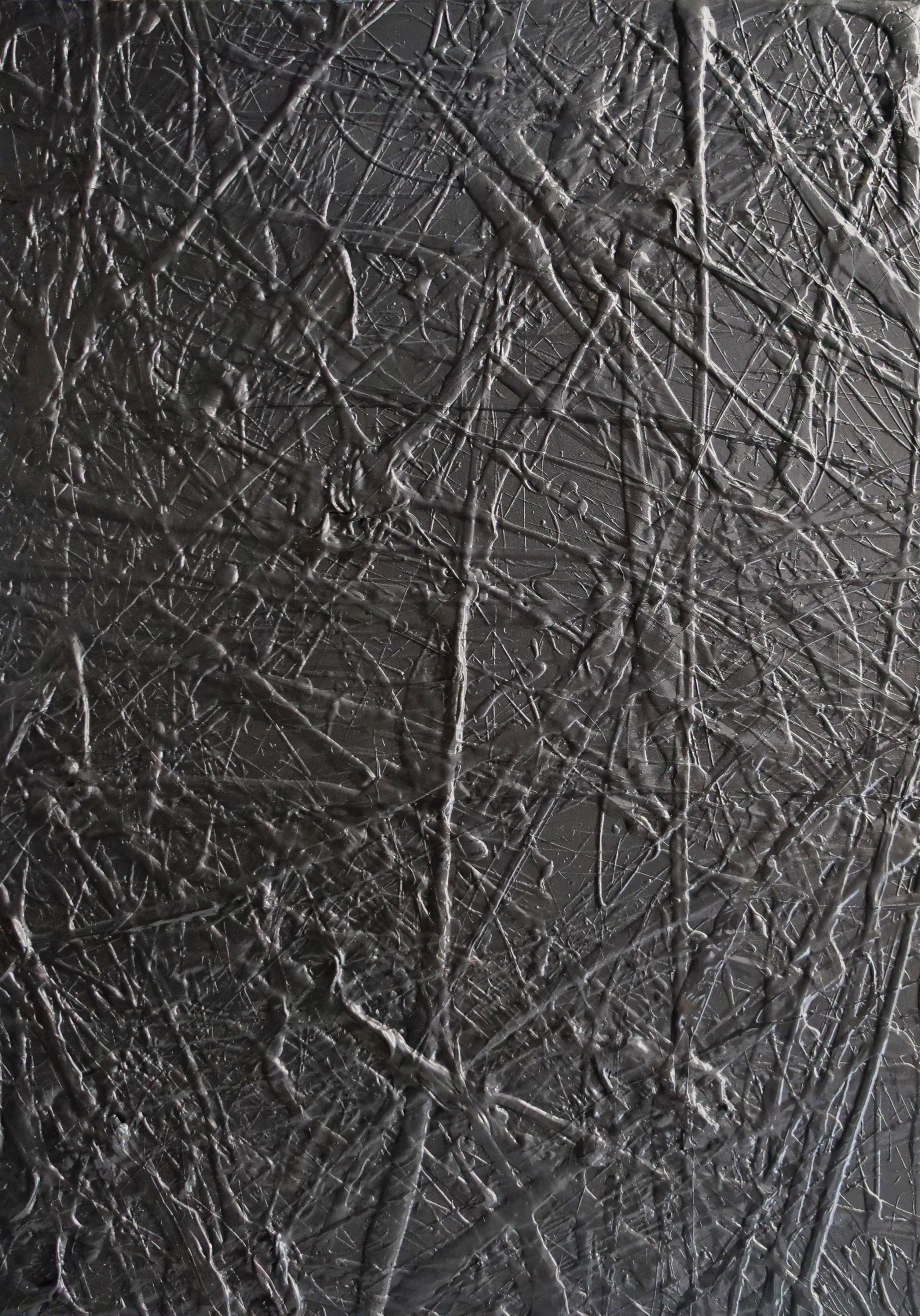 Blackest Magic 140cm x 100cm Black Textured Abstract Canvas Wall Art - Modern Home Decor for Living Room, Bedroom & Office