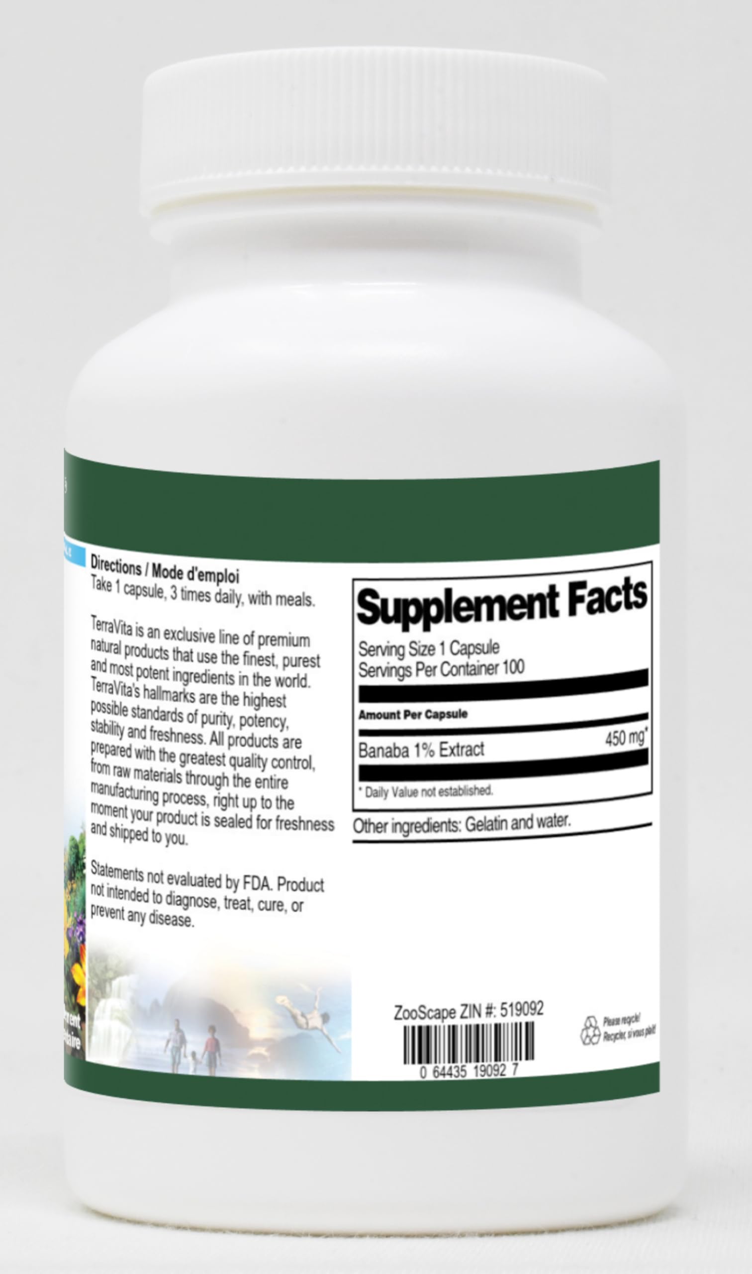 Premium Banaba Leaf Extract 1% - 450mg per Capsule (100 Capsules per Bottle, 3-Pack) | Natural Blood Sugar Support Supplement | Ideal for Daily Wellness & Diabetes Management