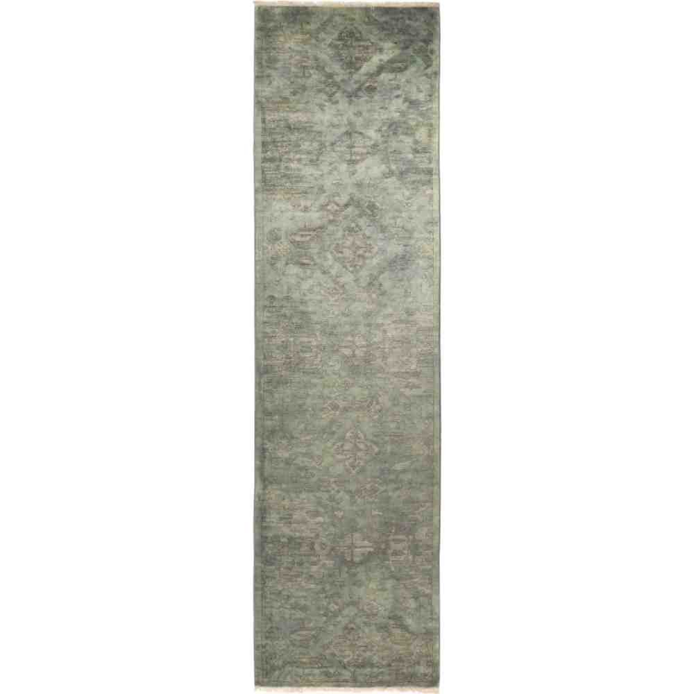Vibrance Vita Hand-Knotted Area Rug - Unique Light Green Mix, 2'8