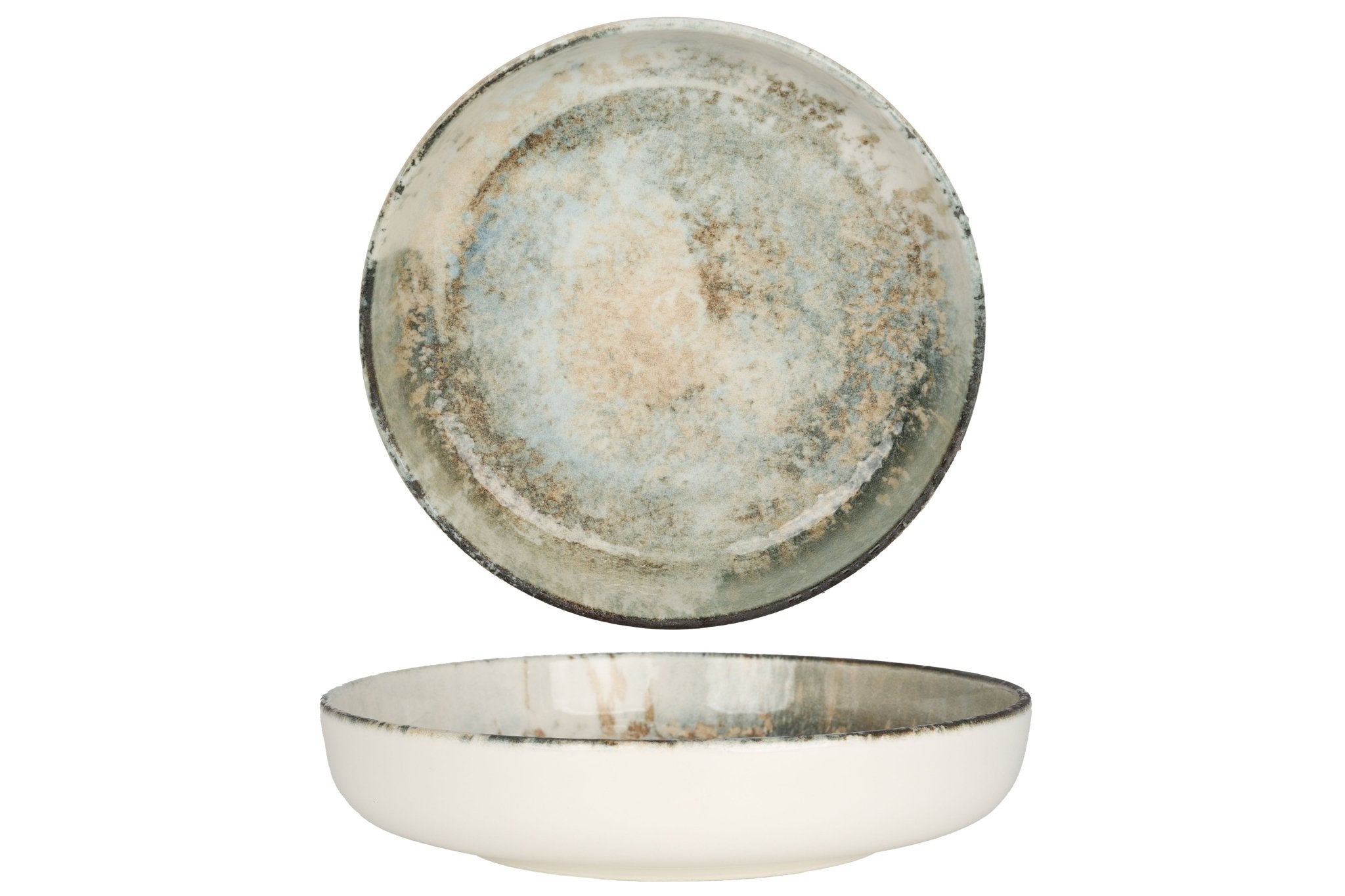 Handmade Obvara Ceramic Deep Plate - 19cm (500cc) for Elegant Dining, Soup Bowls & Decorative Serving - Perfect for Home & Restaurant Use