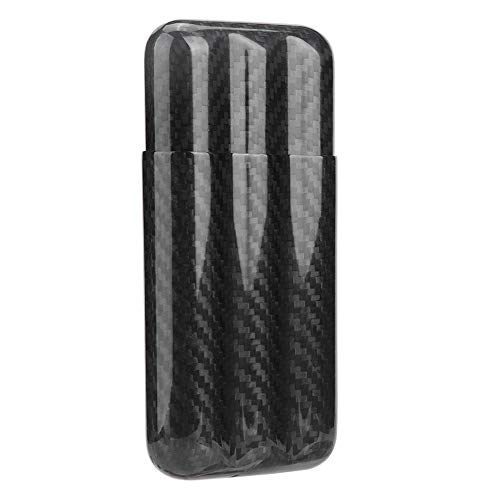 Premium Carbon Fiber Cigar Travel Case - 3 Tube Portable Cigar Humidor for Storage & Protection | Perfect for Travel, Gifts & Outdoor Smoking Accessories
