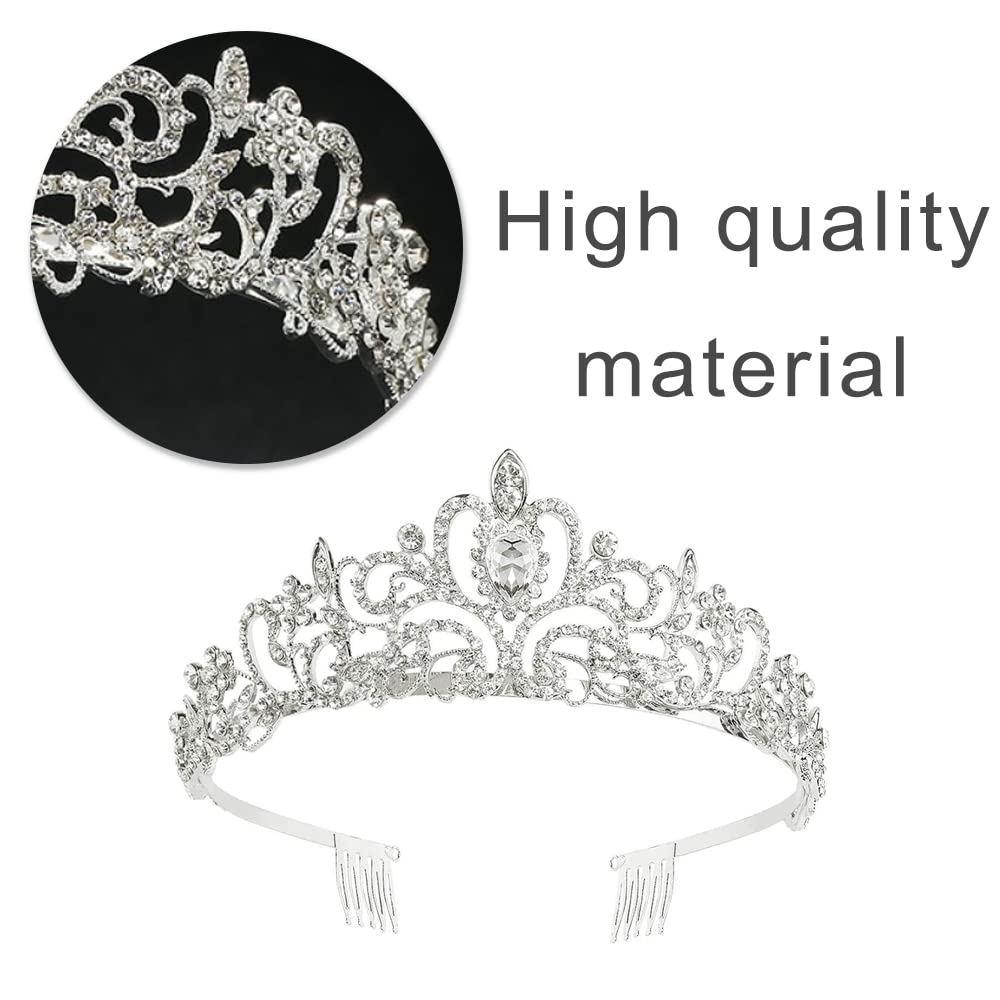 Sparkling Crystal Wedding Crown for Women - Elegant Bridal Headband & Hair Accessory for Weddings, Anniversaries, Birthdays | Perfect for Bridal Showers, Bachelorette Parties & Special Occasions