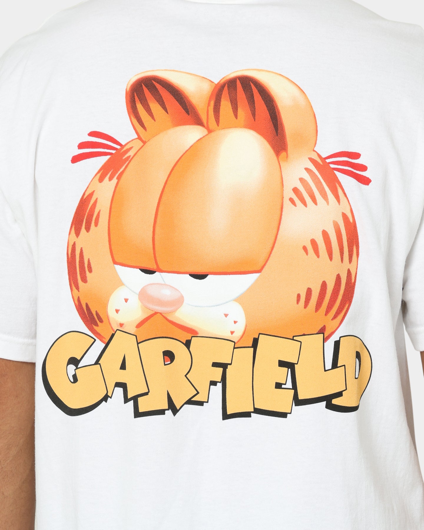 Vintage American Thrift X Garfield Graphic T-Shirt - White Cotton Tee for Men & Women | Casual Wear, Cosplay & Pop Culture Fashion
