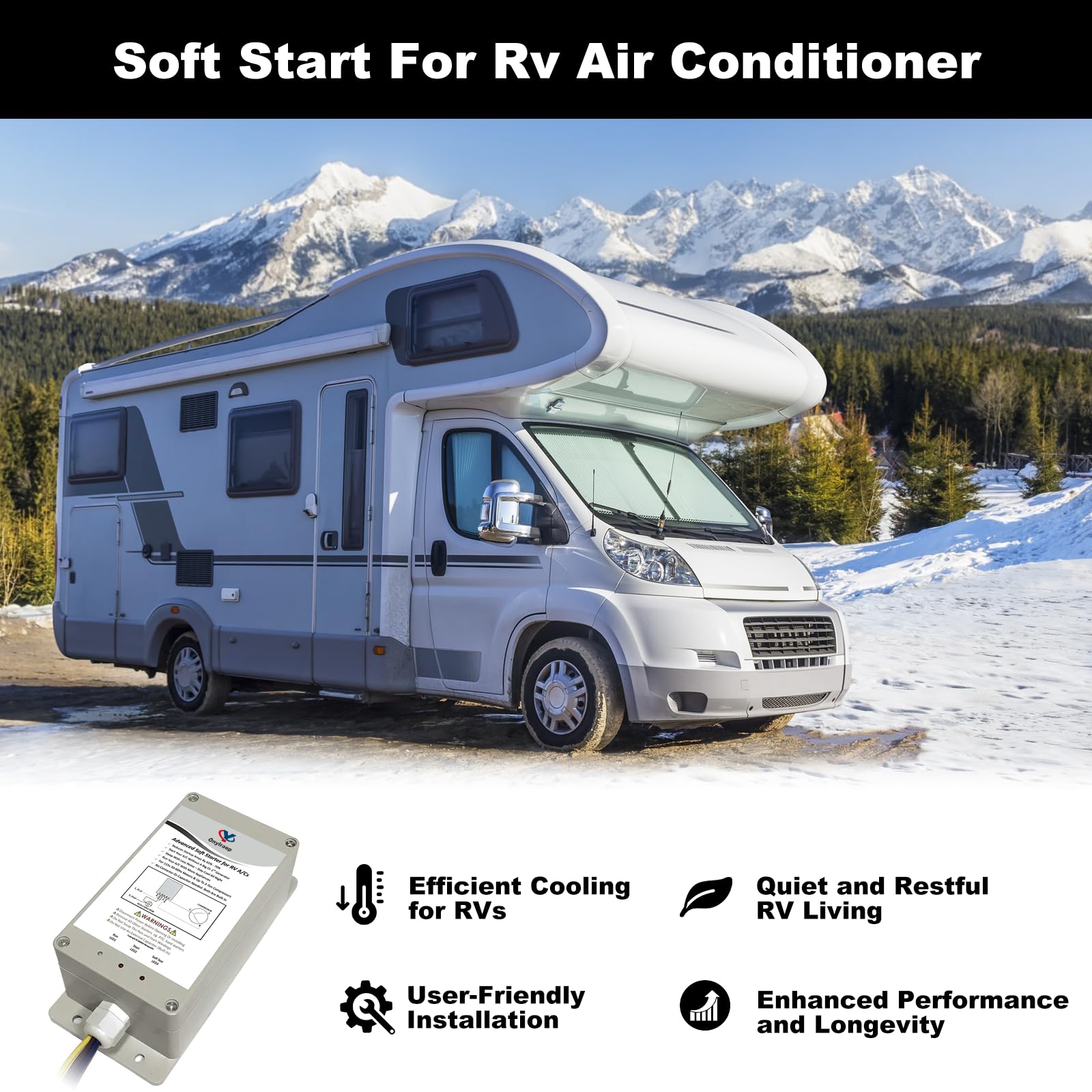 RV Air Conditioner Soft Start Kit - Easy Start for RV AC & Appliances, Works with Small Generators | Perfect for Camping, Boondocking & Off-Grid Power Solutions