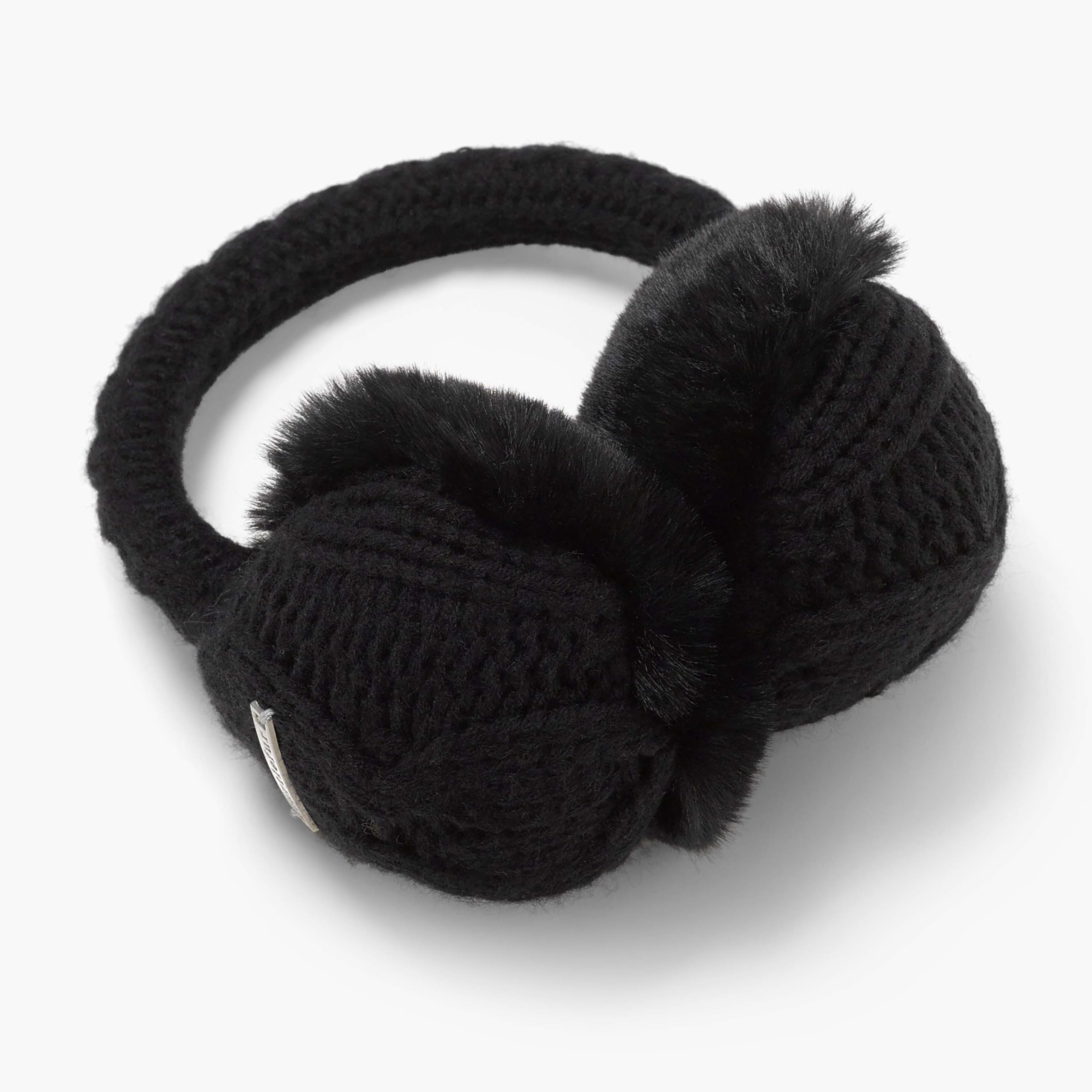 Turtle Fur Women's Faux Fur Lined Cable Knit Ear Muffs - Winter Warm Fleece Ear Warmers for Outdoor Activities, Skiing, Running & Cold Weather Protection