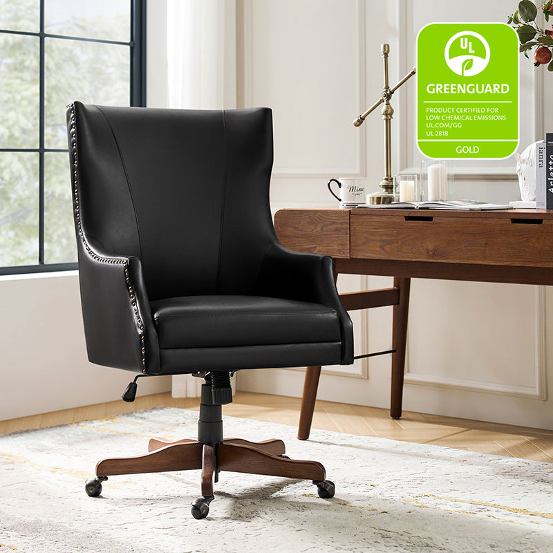 Caesar Classic Modern Office Chair with Elegant Copper Nailheads - Ergonomic Executive Desk Chair for Home & Office Workspace - Perfect for Professionals, Gamers and Remote Workers