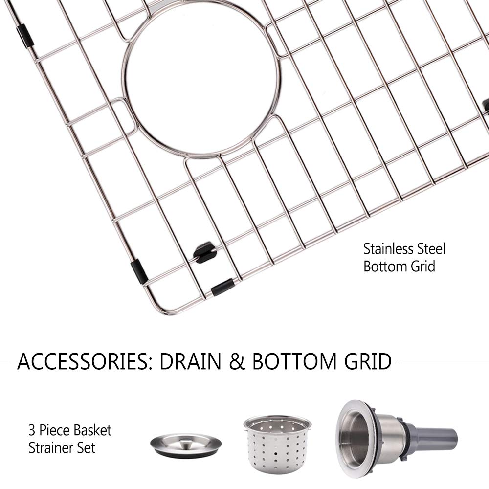13 x 15 Inch Undermount Single Bowl Stainless Steel Kitchen Sink - 16 Gauge RV, Wet Bar & Prep Sink for Small Spaces - Perfect for Tiny Homes, Campers & Compact Kitchens