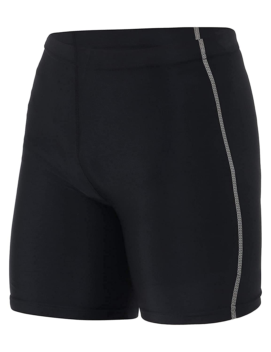 ZIXIN Men's Compression Sports Shorts - Breathable Workout Running Shorts for Men, Half Tights with Pockets, Black | Ideal for Gym, Jogging & Athletic Training