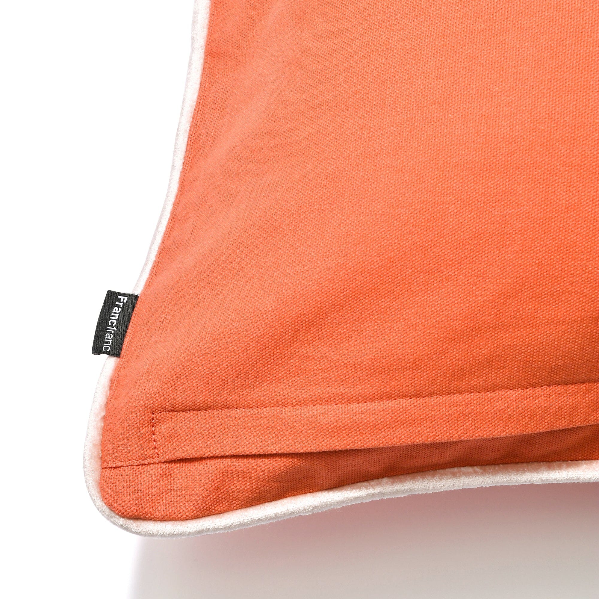 EMB Floral Cushion Cover 18x18 Inches Orange - Decorative Throw Pillow Case for Sofa, Bedroom, Living Room & Outdoor Decor