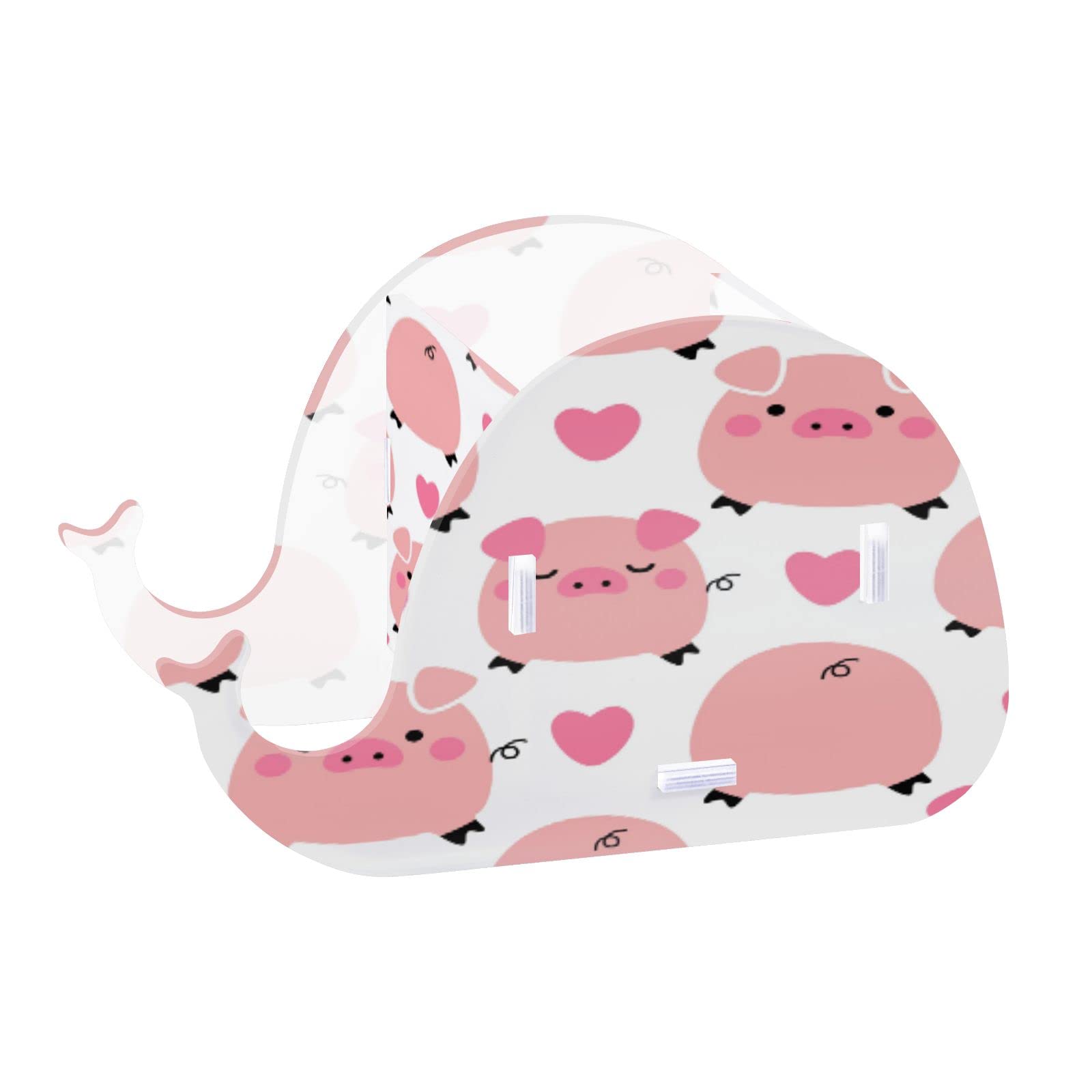 Cute Cartoon Heart Pig Pencil Holder with Phone Stand - Multifunctional Desk Organizer for School, Office & Home - Perfect for Storing Pens, Pencils, and Small Stationery Items