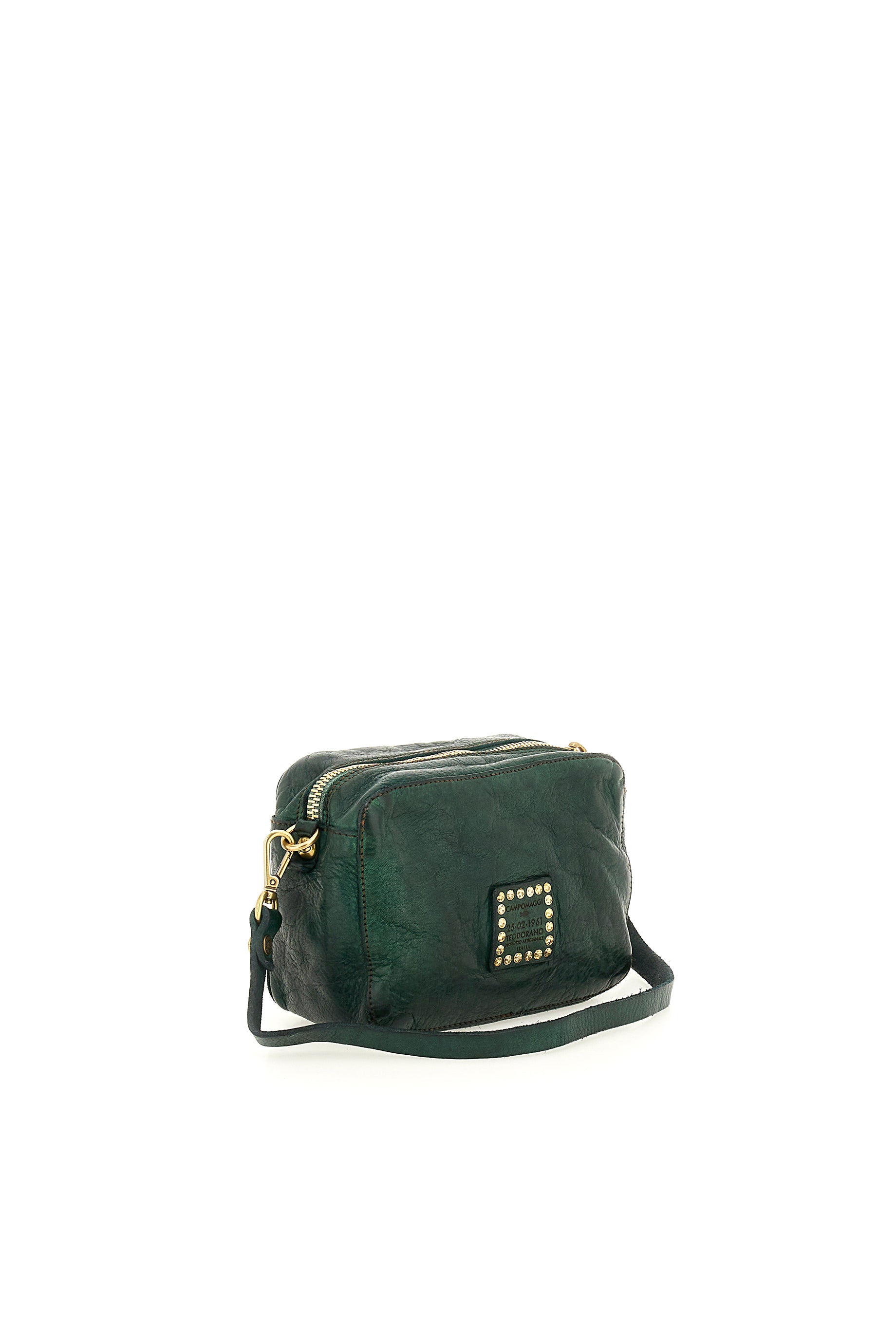 Campomaggi Studa Leather Crossbody Bag with Bottle Holder - Stylish & Functional for Travel, Work & Everyday Use