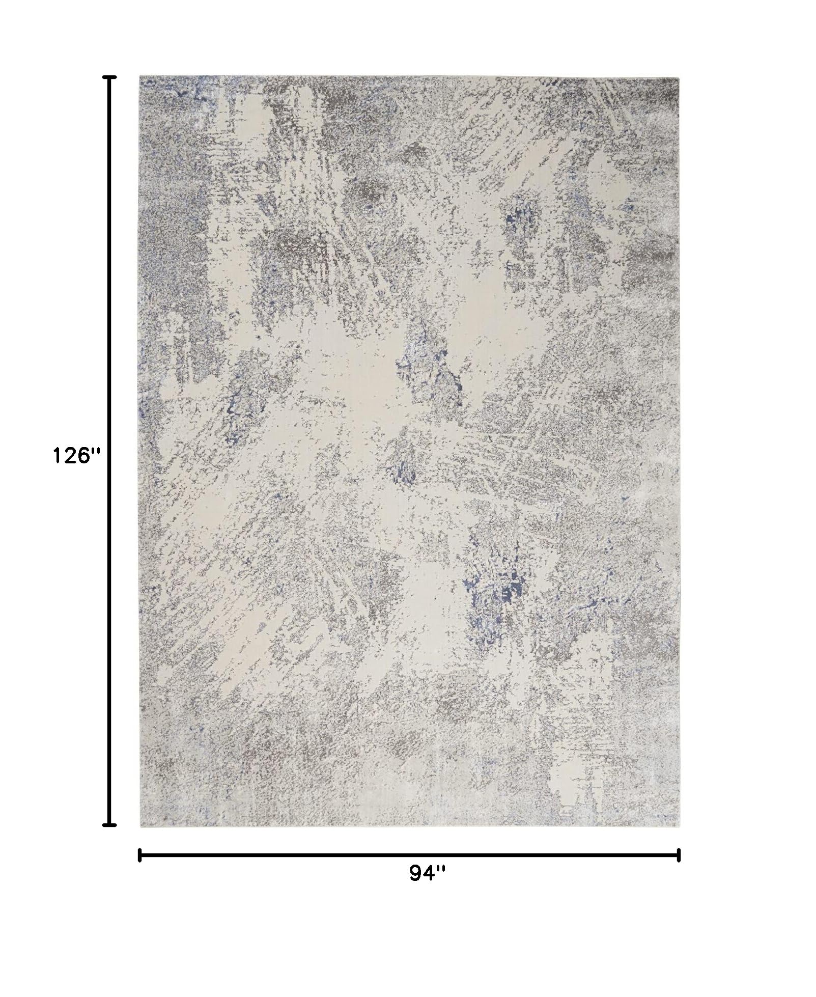 Nourison Sleek Textures Abstract Ivory/Grey 7'10