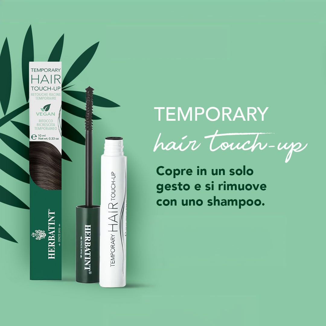 Herbatint Temporary Hair Touch-Up Color - Medium Chestnut 10ml | Quick & Easy Root Cover for Gray Hair | Perfect for Travel, Events & Everyday Use
