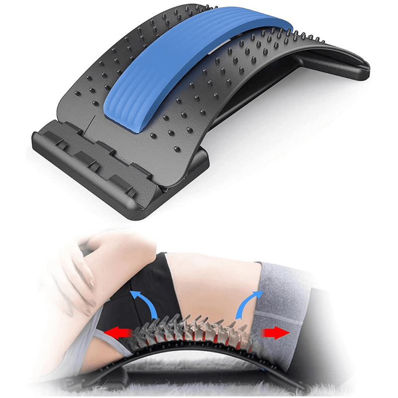 Best Pain Relief Back Stretcher for Lower Back Pain - Posture Corrector & Spine Alignment Device - Perfect for Office Workers, Athletes & Home Use