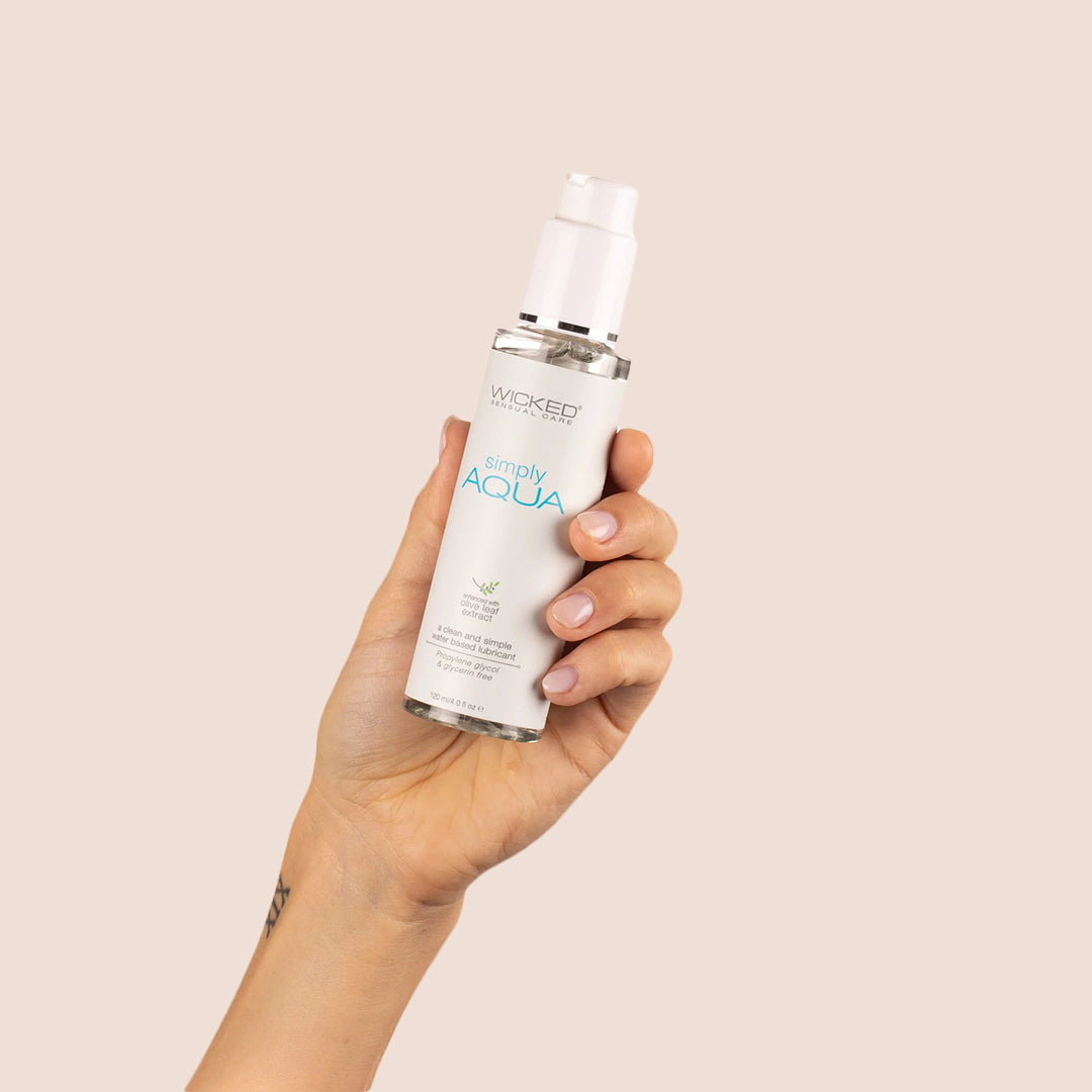 Wicked Simply Aqua - Water-Based Personal Lubricant for Enhanced Comfort & Intimacy | Long-Lasting, Hypoallergenic, pH Balanced | Perfect for Couples, Sensitive Skin & Everyday Use