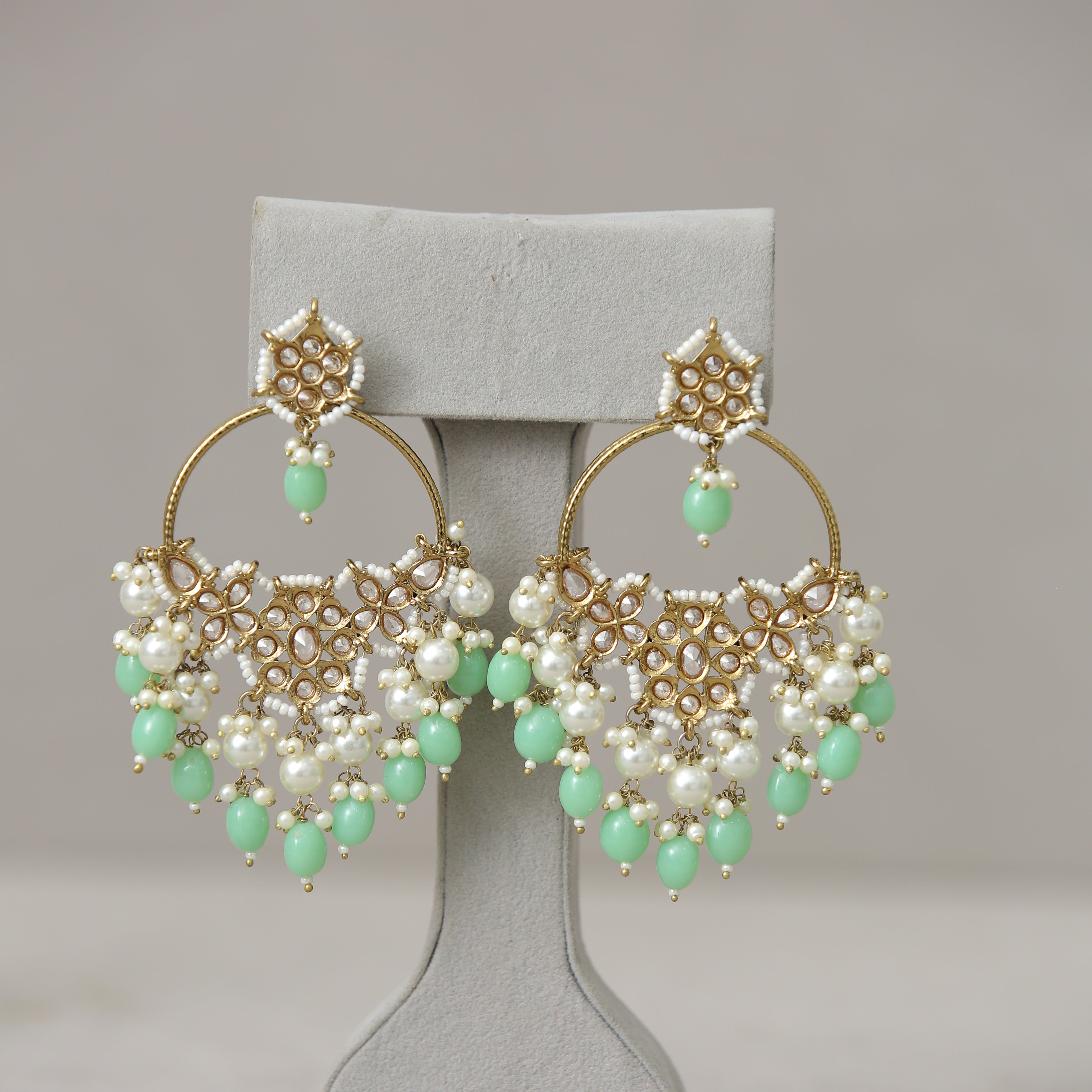 Exquisite Usha Stone Handmade Earrings for Women - Boho Chic Jewelry for Parties, Weddings & Everyday Wear